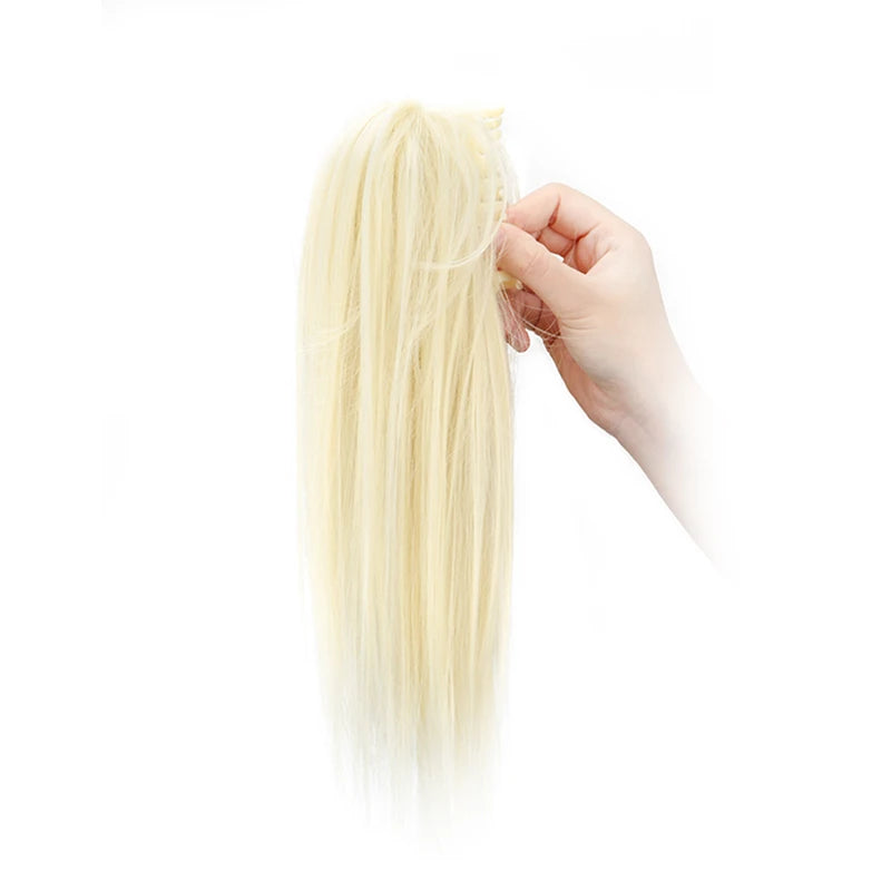 14 Inch Short Straight Ponytail Hairpiece Extension