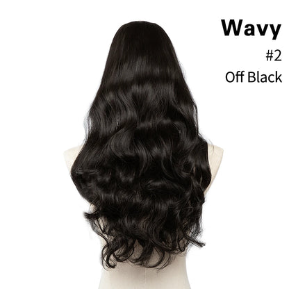 U Part Clip In Hair Extension Long Straight Natural Thick