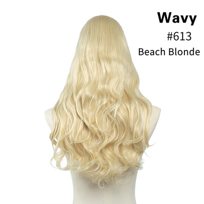 U Part Clip In Hair Extension Long Straight Natural Thick