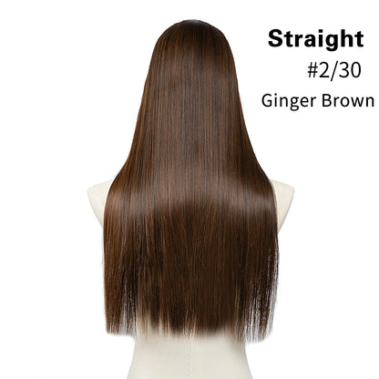 U Part Clip In Hair Extension Long Straight Natural Thick
