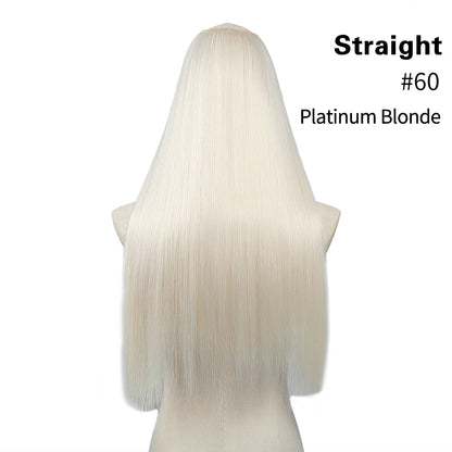 U Part Clip In Hair Extension Long Straight Natural Thick