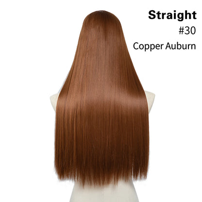 U Part Clip In Hair Extension Long Straight Natural Thick