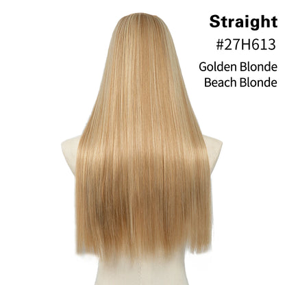 U Part Clip In Hair Extension Long Straight Natural Thick