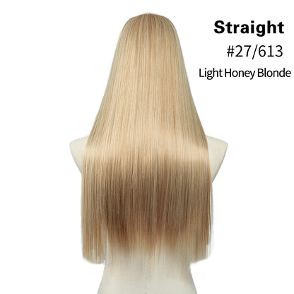 U Part Clip In Hair Extension Long Straight Natural Thick