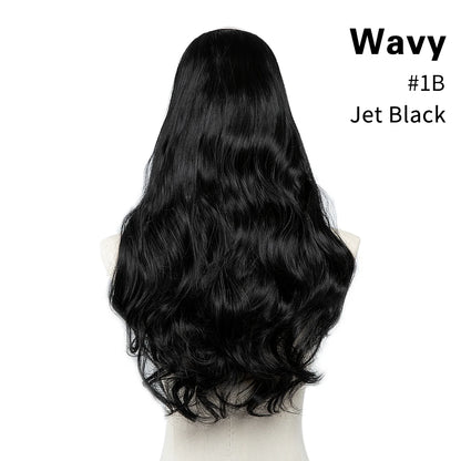 U Part Clip In Hair Extension Long Straight Natural Thick