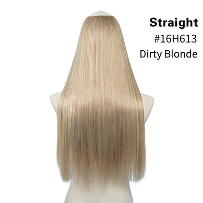 U Part Clip In Hair Extension Long Straight Natural Thick