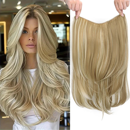 22 Inch Long Straight Clip In Hair Extension V Shape