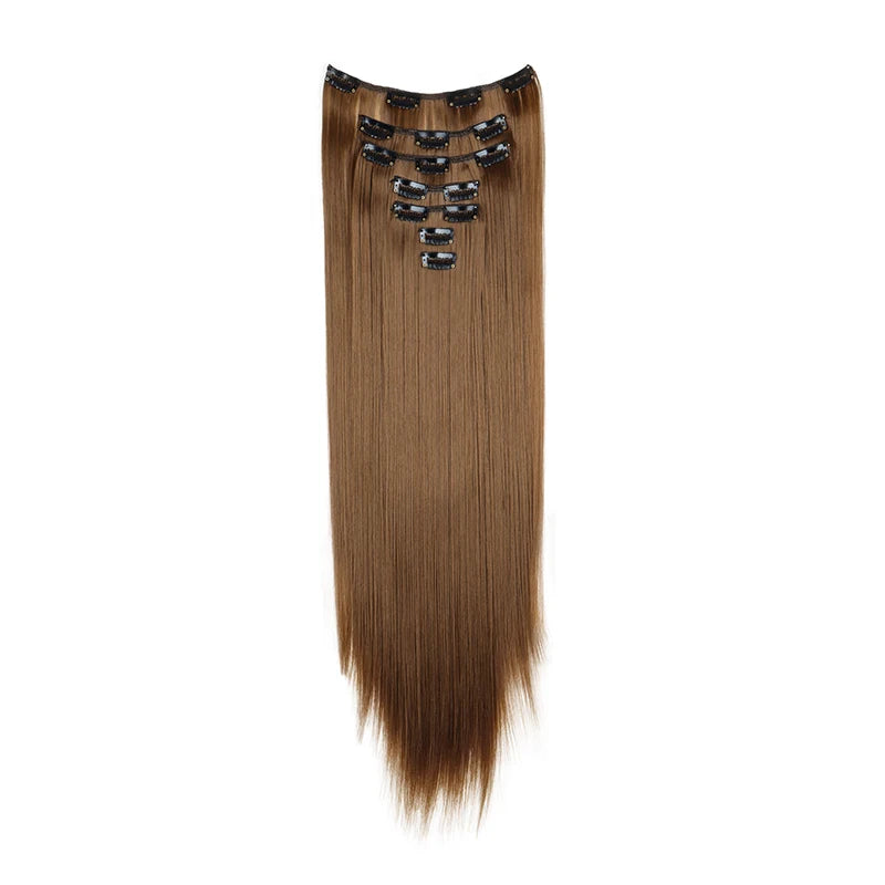 24 Inch Clip In Hair Extensions Set