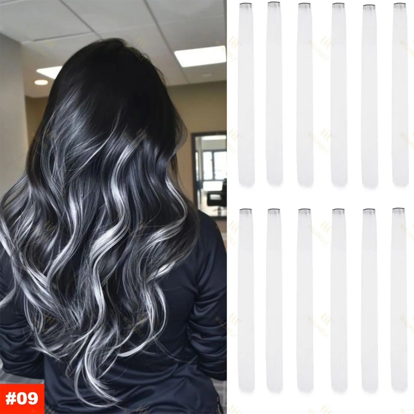 22 Inch Color Clip In Hair Extensions Long Straight