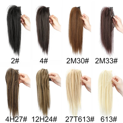 14 Inch Short Straight Ponytail Hairpiece Extension