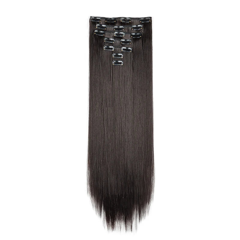 24 Inch Clip In Hair Extensions Set