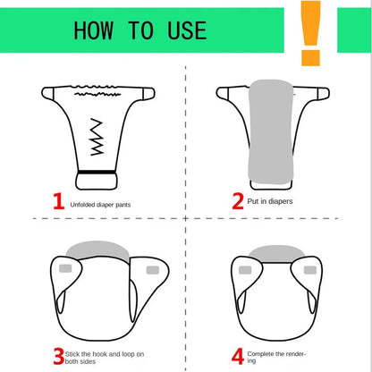 Adjustable Pure Cotton Reusable Cloth Diaper