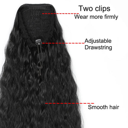 22 Inch Kinky Curly Ponytail Extension