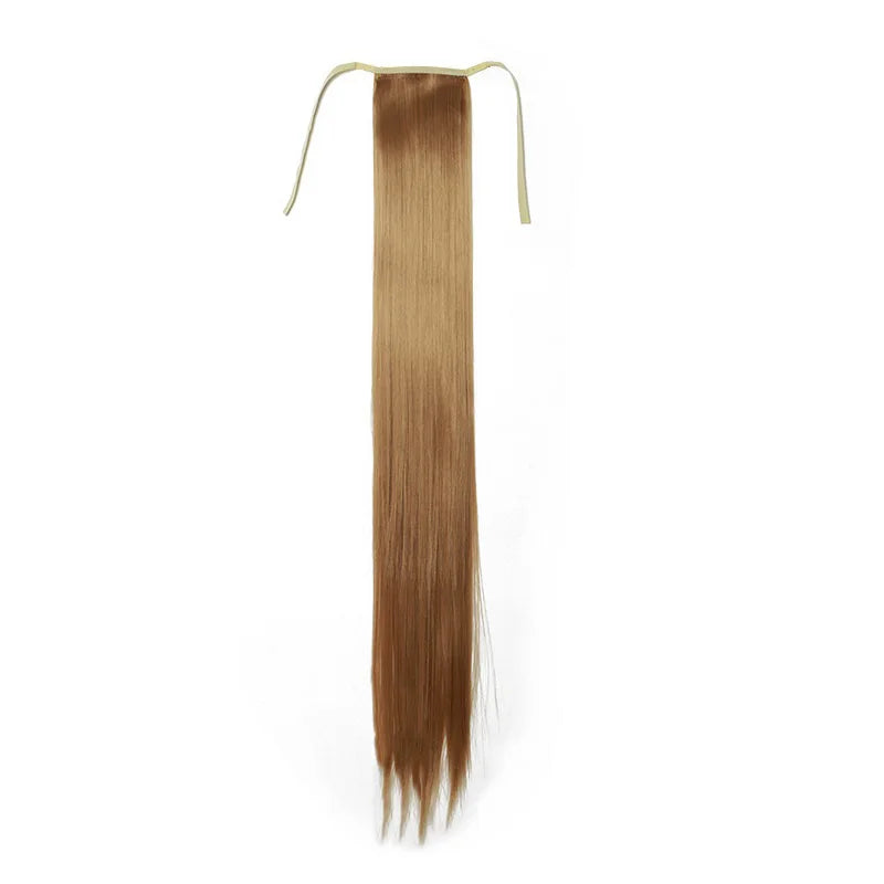 32 Inch Long Straight Drawstring Ponytail Synthetic Hair Extension