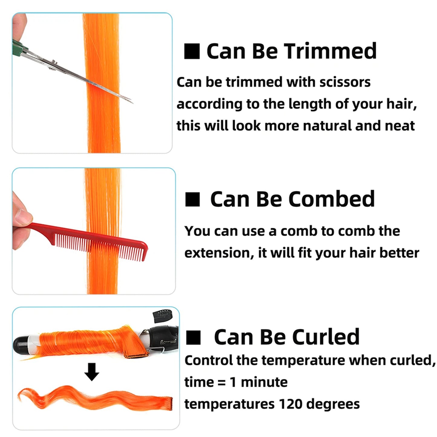 22 Inch Color Clip In Hair Extensions Long Straight