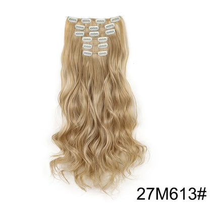 24 Inch Curly Clip In Hair Extensions Set