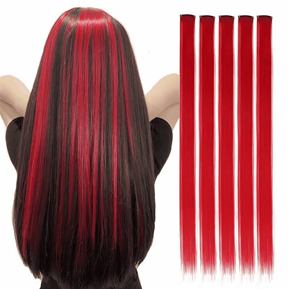 Long Straight Clip In Hair Extensions Set