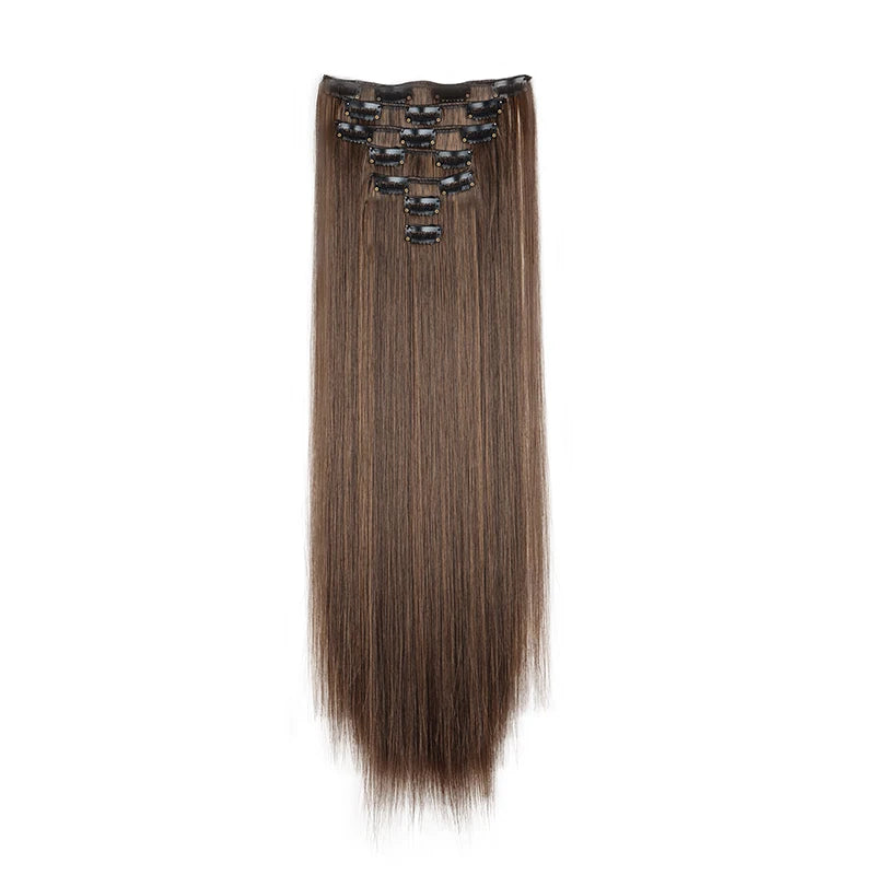24 Inch Clip In Hair Extensions Set