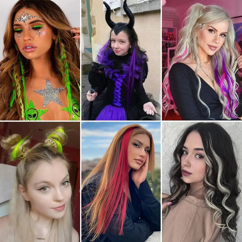 22 Inch Pink Clip In Hair Extensions