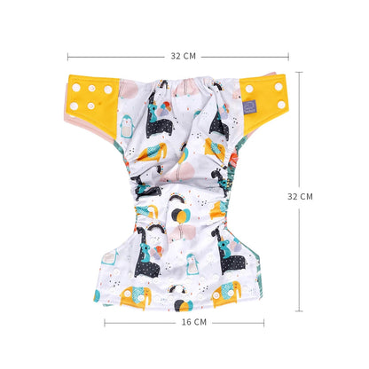 Cartoon Coffee Fiber Cloth Diaper