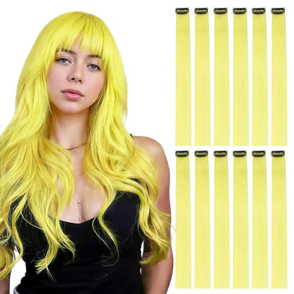 22 Inch Pink Clip In Hair Extensions