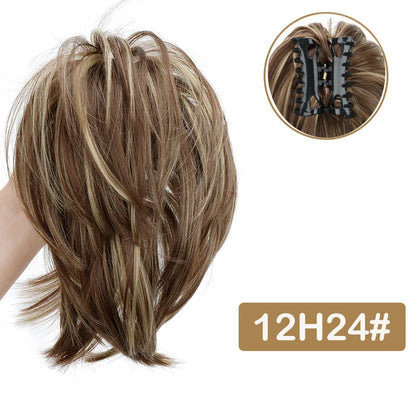 Synthetic Messy Bun Hair Scrunchie Clip