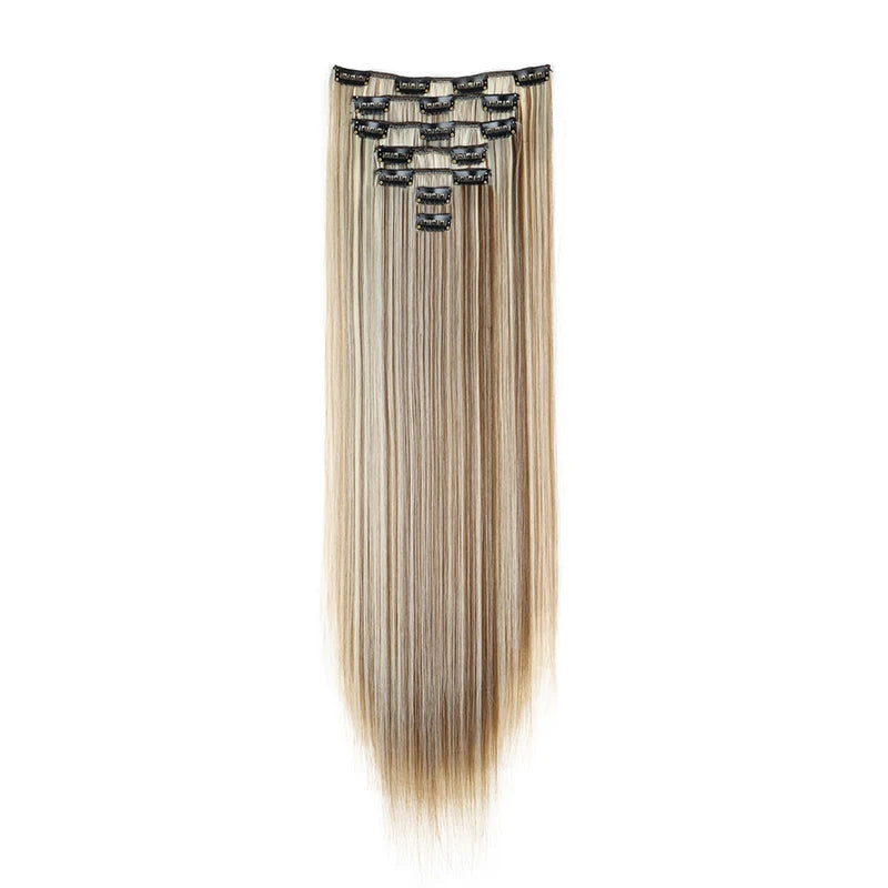24 Inch Clip In Hair Extensions Set