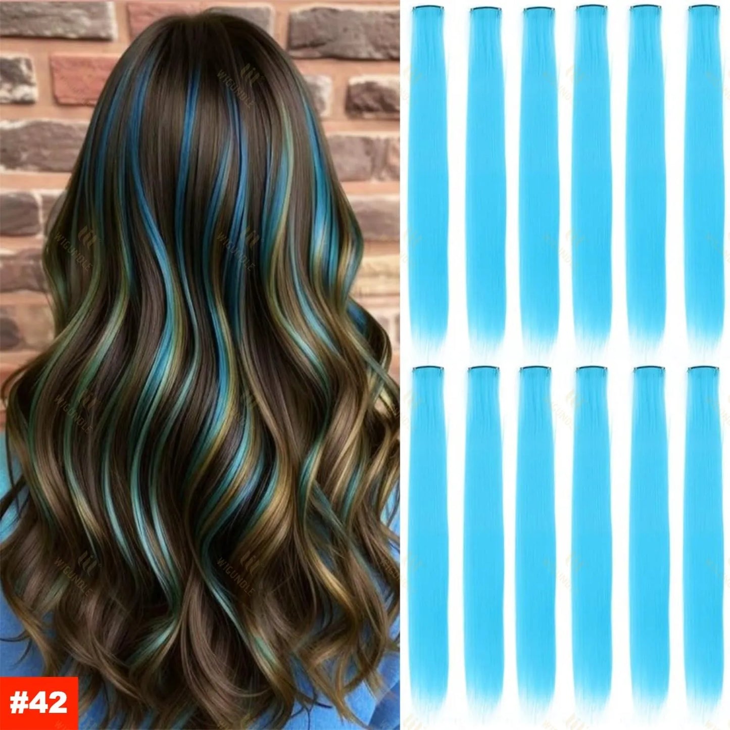 22 Inch Color Clip In Hair Extensions Long Straight