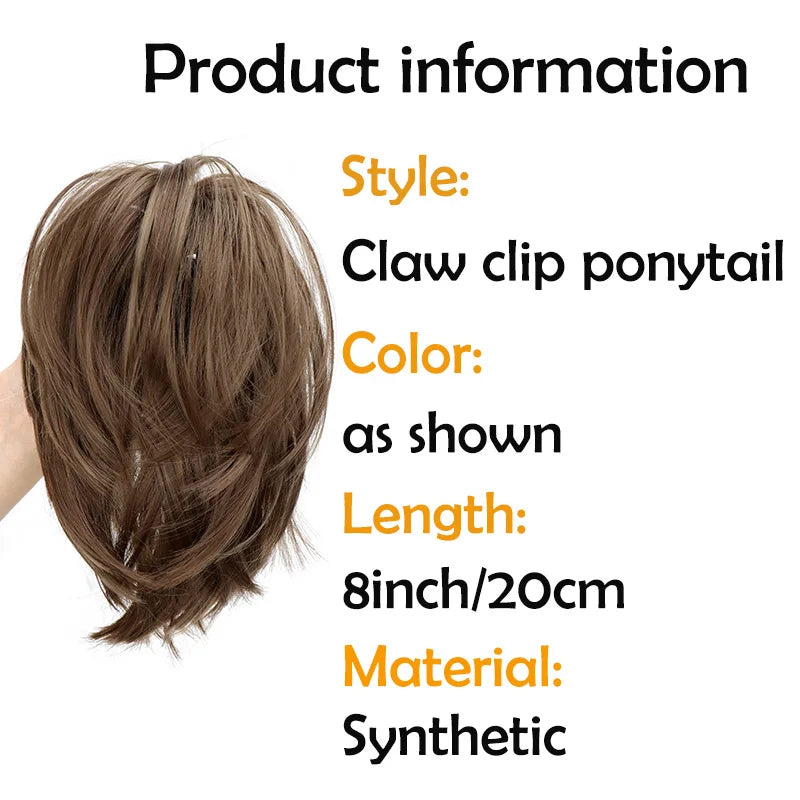 Synthetic Messy Bun Hair Scrunchie Clip