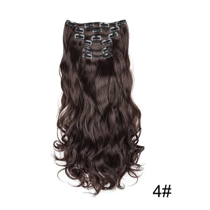 24 Inch Curly Clip In Hair Extensions Set