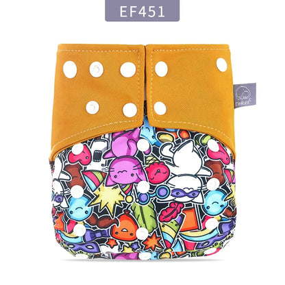 Cartoon Coffee Fiber Cloth Diaper