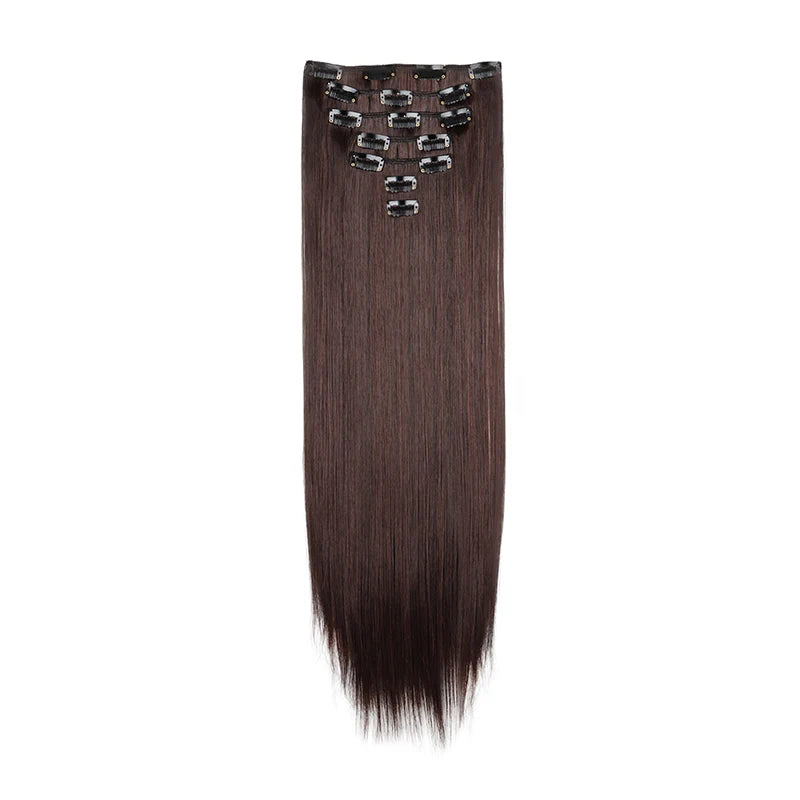 24 Inch Clip In Hair Extensions Set