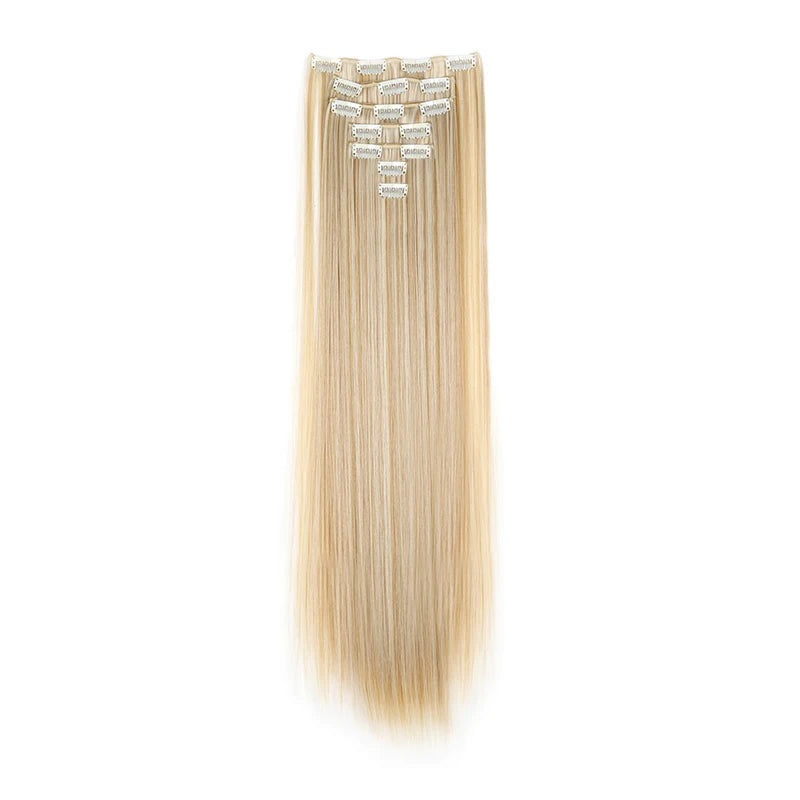 24 Inch Clip In Hair Extensions Set