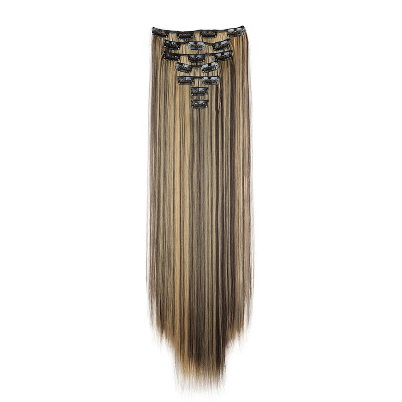24 Inch Clip In Hair Extensions Set