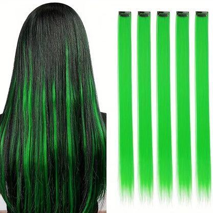 Long Straight Clip In Hair Extensions Set