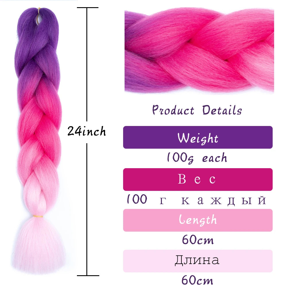 24 Inch Jumbo Braids Synthetic Hair