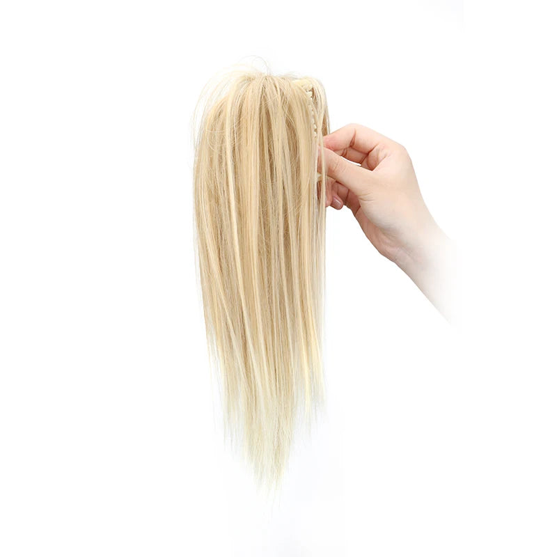 14 Inch Short Straight Ponytail Hairpiece Extension