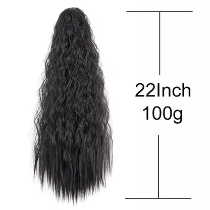 22 Inch Kinky Curly Ponytail Extension