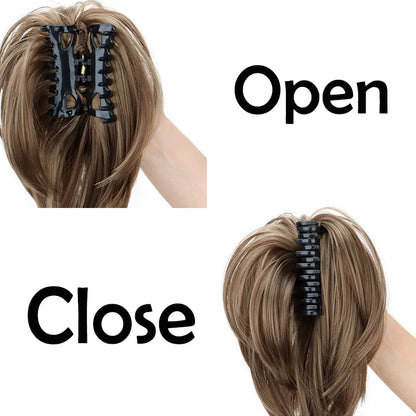 Synthetic Messy Bun Hair Scrunchie Clip