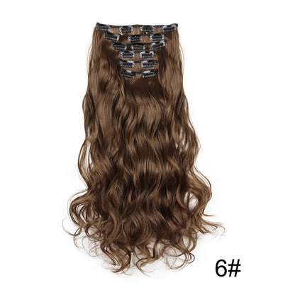 24 Inch Curly Clip In Hair Extensions Set