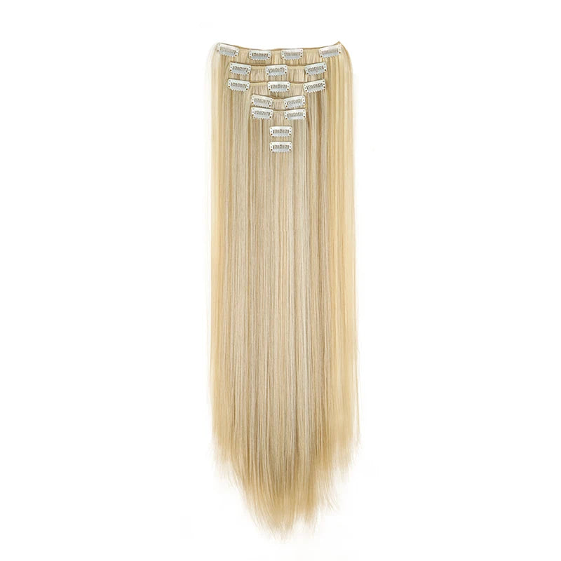 24 Inch Clip In Hair Extensions Set