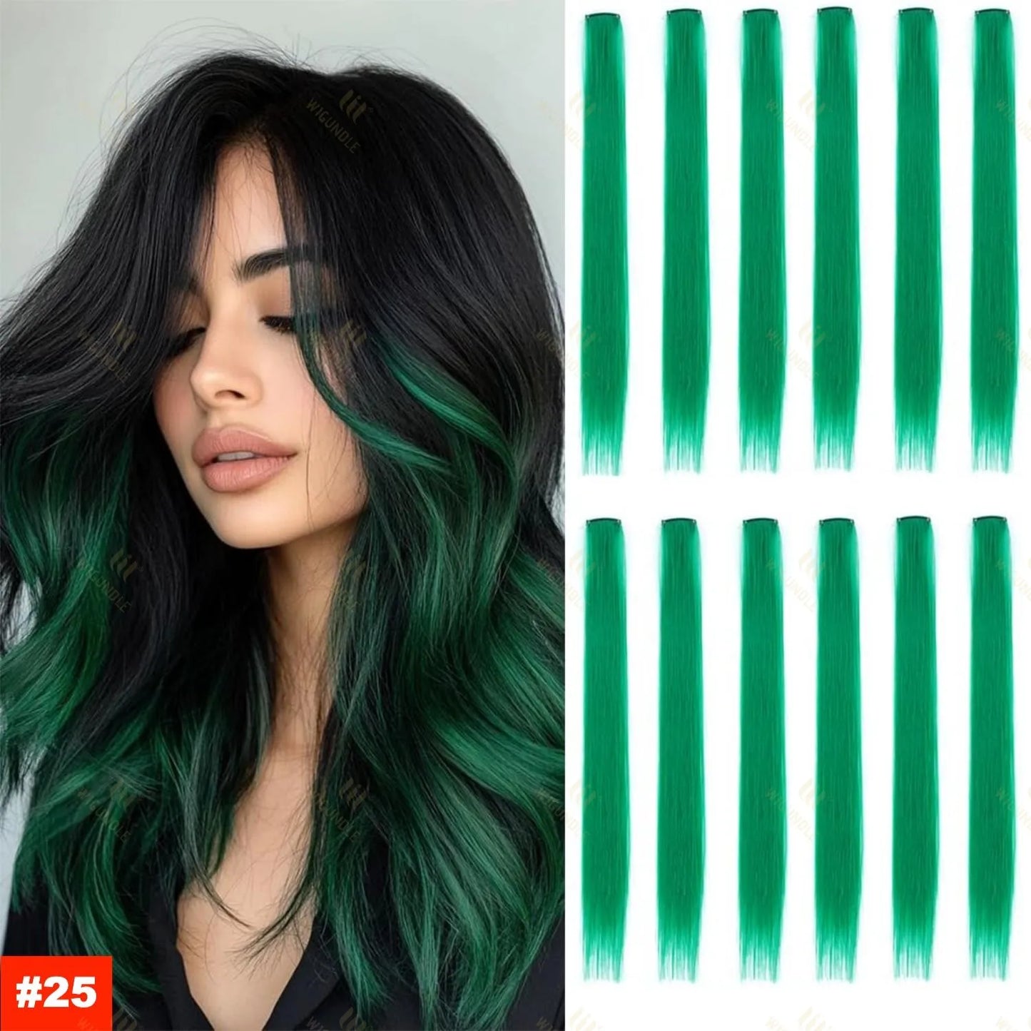 22 Inch Color Clip In Hair Extensions Long Straight