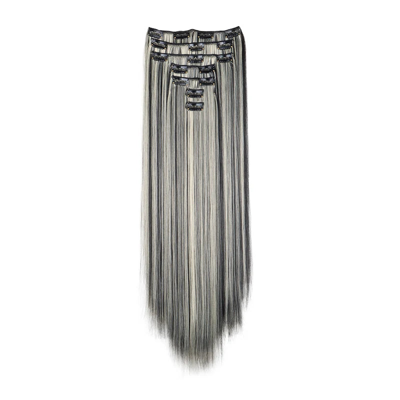 24 Inch Clip In Hair Extensions Set