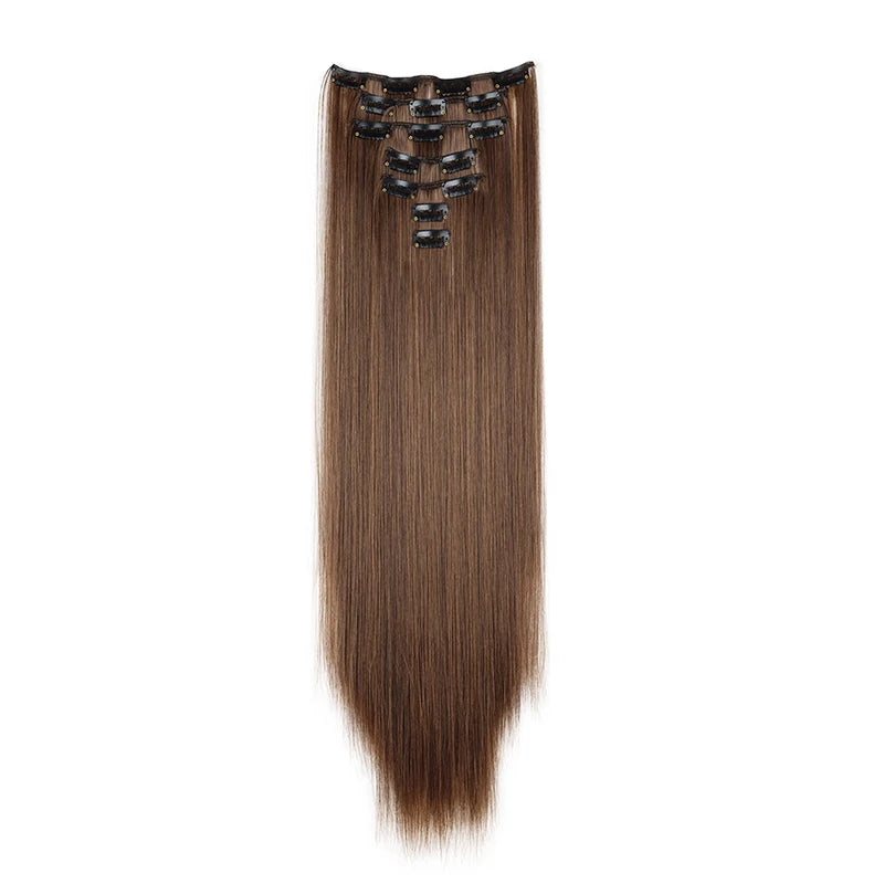 24 Inch Clip In Hair Extensions Set
