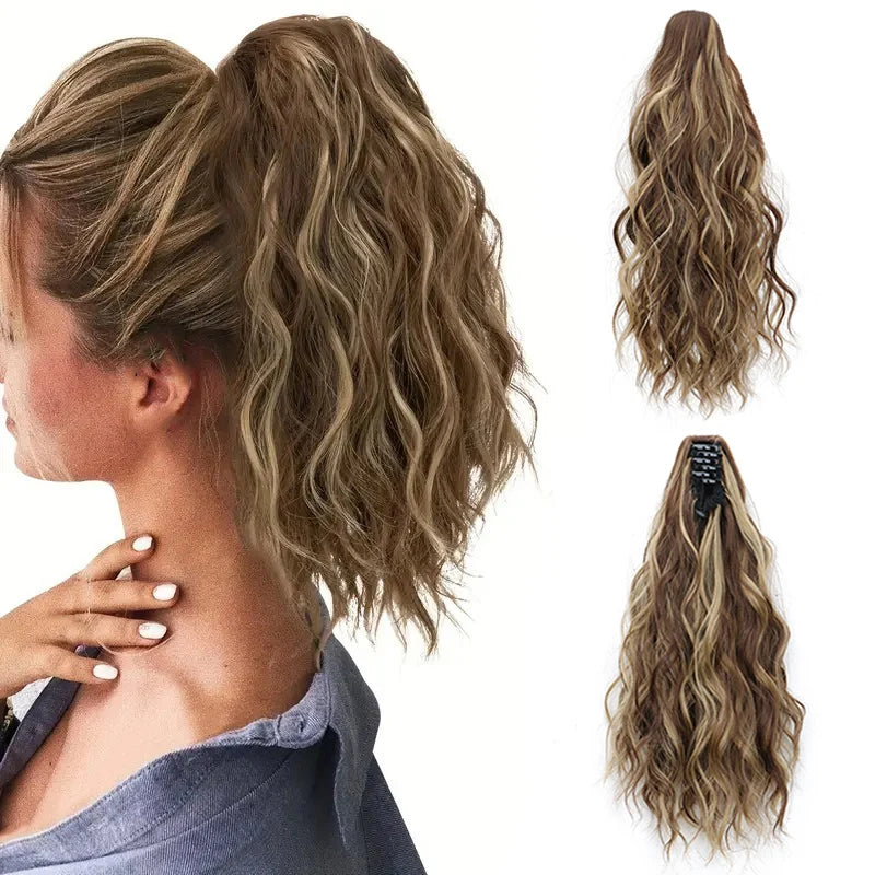 14 Inch Curly Claw Clip Ponytail Synthetic Hair Extension