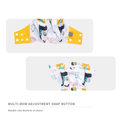 Cartoon Coffee Fiber Cloth Diaper