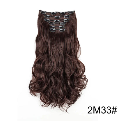 24 Inch Curly Clip In Hair Extensions Set