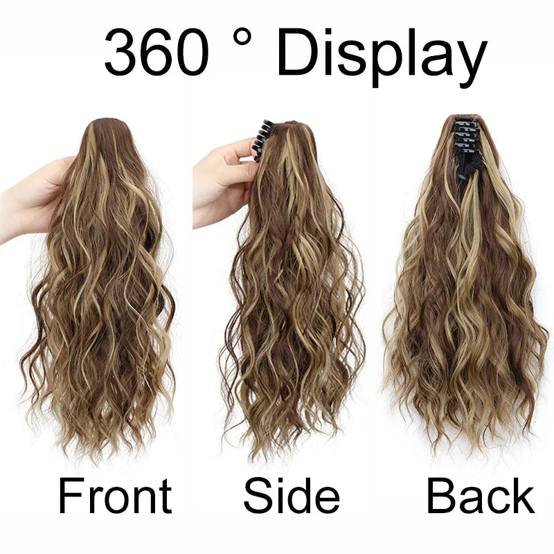 14 Inch Curly Claw Clip Ponytail Synthetic Hair Extension