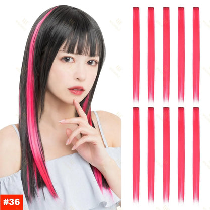 22 Inch Color Clip In Hair Extensions Long Straight