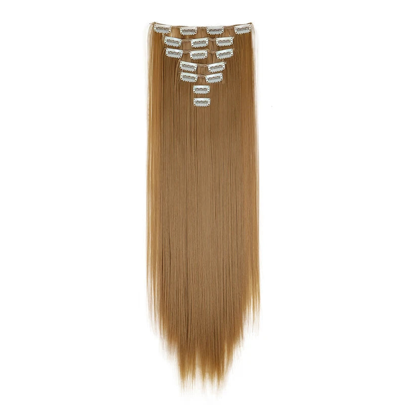 24 Inch Clip In Hair Extensions Set
